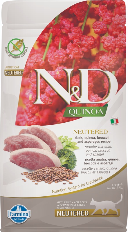 Image of Natural & Delicious Quinoa Neuterosso Anatra Broccoli Asparagi Grain Free - 1,50KG033