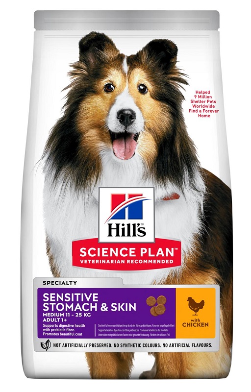 Image of Science Plan Sensitive Stomach & Skin Adult Medium con Pollo - 2,50KG033