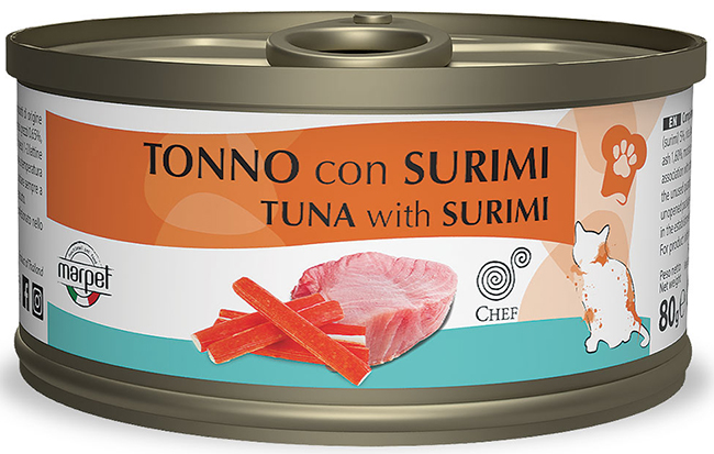 Image of Aequilibriavet Chef Tonno con Surimi - 80GR