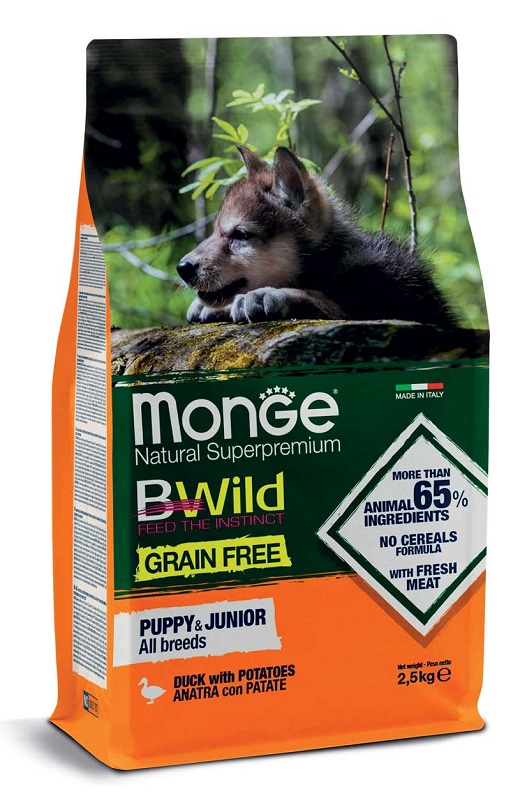 Image of BWild Grain Free Puppy & Junior All Breeds Anatra e Patate - 2,50KG