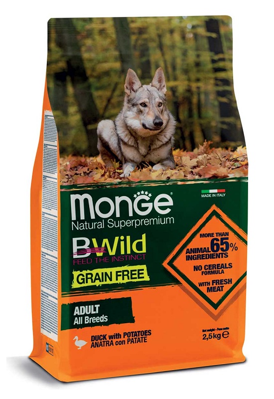 Image of BWild Grain Free Adult All Breeds Anatra e Patate - 2,50KG