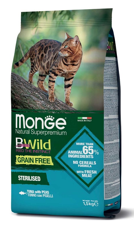 Image of BWild Grain Free Sterilised Adult con Tonno e Piselli - 1,50KG