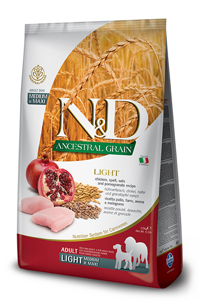 Image of Natural & Delicious Ancestral Grain Light Adult Medium/Maxi con Pollo e Melograno - 12KG033