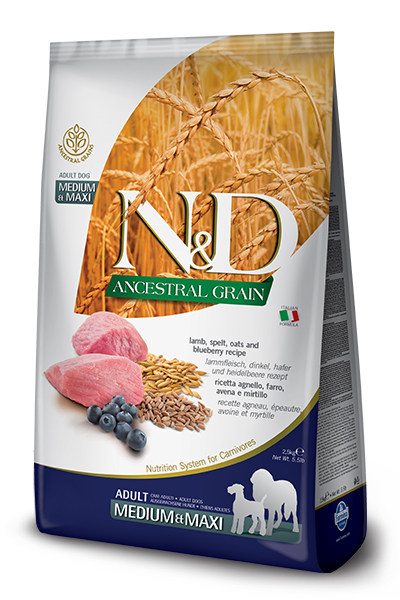 Image of Natural & Delicious Ancestral Grain Adult Medium & Maxi con Agnello e Mirtillo - 12KG033