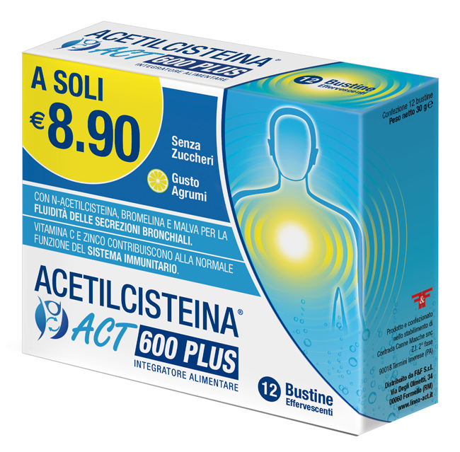 Image of ACETILCISTEINA ACT 600 PLUS12B