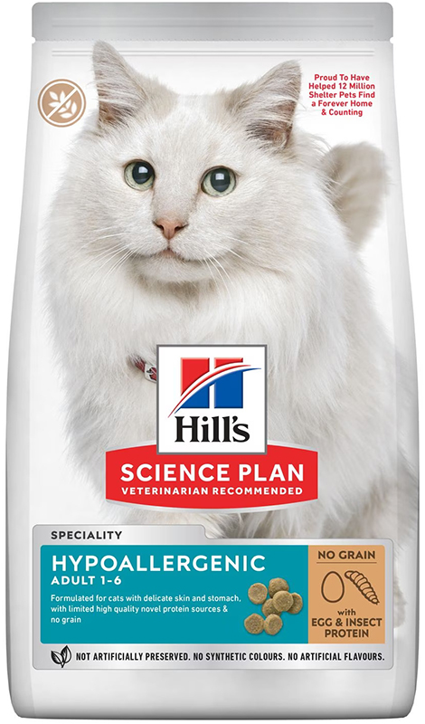 Image of Science Plan Cat Adult Hypoallergenic Con Uovo e Insetti - 7KG