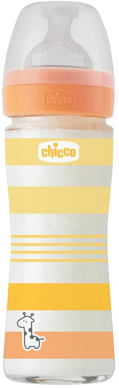 Image of Biberon Well Being Vetro Arancione 240ml CHICCO033