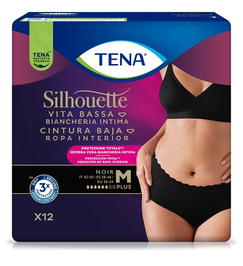 Image of TENA SILHOUETTE NOIR M V/B 12P033