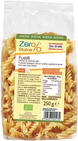 

Fusilli Di Avena Bio Fior Di Loto Zer%Glutine® 250g