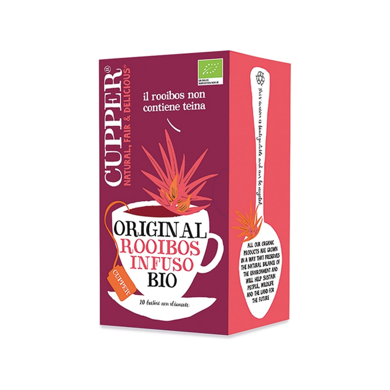 

Infuso Biologico Rooibos Cupper 20 Filtri