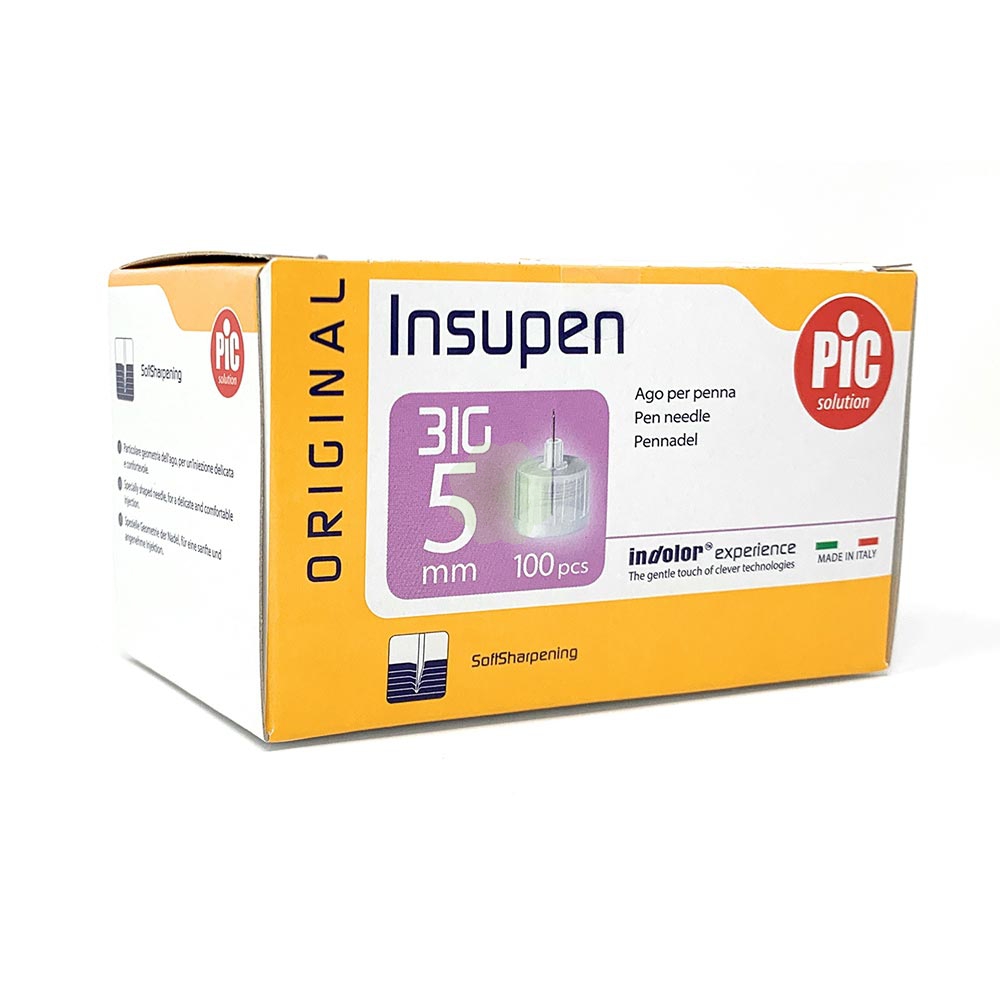 

Insupen Original Ago Penna G31 5mm PIC Solution 100 Pezzi