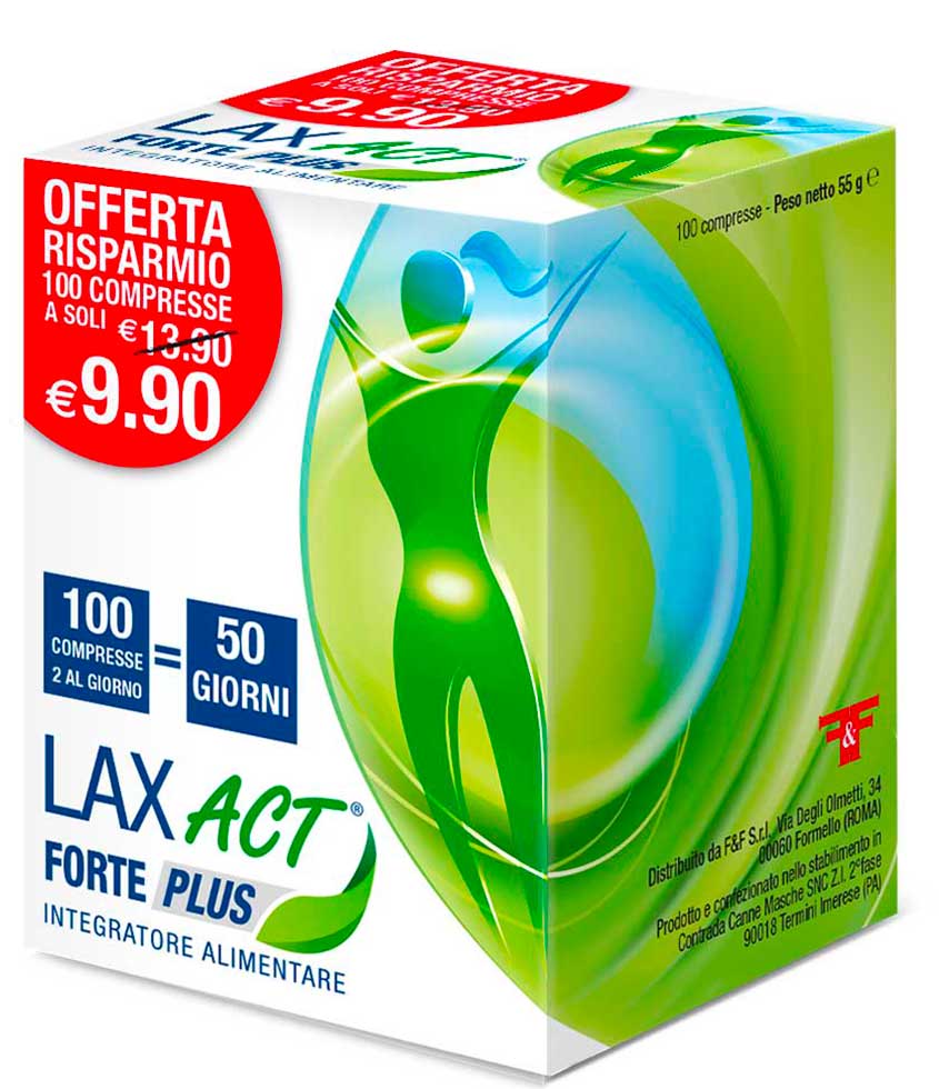 Image of Lax Act Forte Plus F&F 100 Compresse