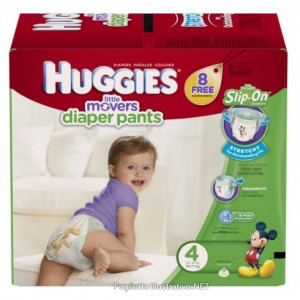 Image of Little Movers Diaper Pants Huggies(R) Pannolini 15 Pannolini Taglia 4
