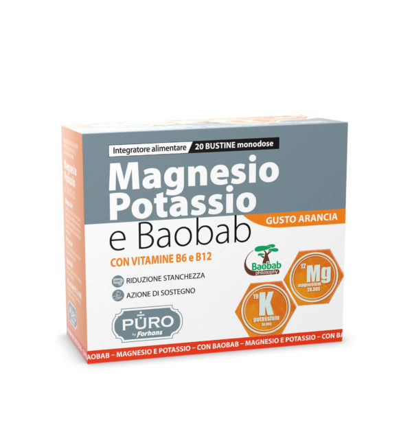 

MAGNESIO POTASSIO E BAOBAB PURO By Forhans 20 Bustine