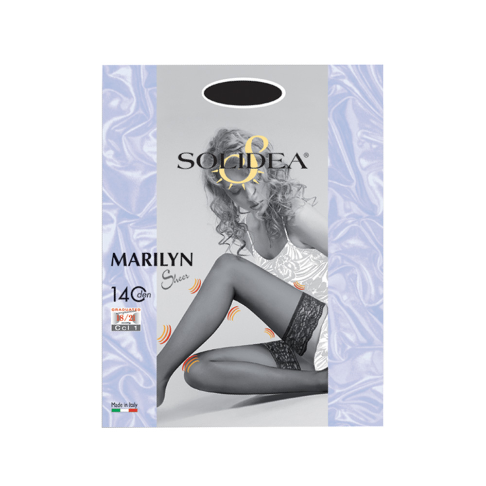 Image of Marilyn 140 Autoreggente Solidea Nero Taglia S033