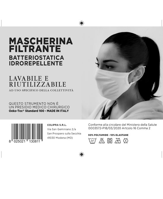 Image of Mascherina Protettiva Lavabile In Cotone 1 Pezzo