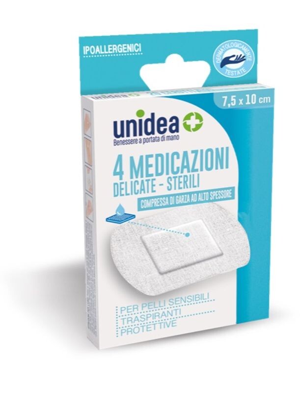 

MEDICAZIONI DELICATE STERILI unidea 7,5x10cm 4 Medicazioni