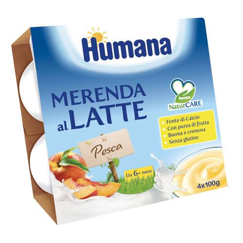 Image of Merenda al Latte Humana Pesca 4x100g
