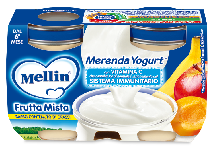 

Merenda Yogurt Frutta Mista Mellin 2x120g