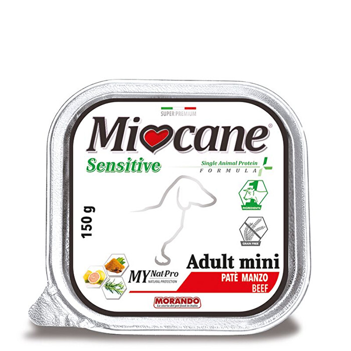Image of MioCane Sensitive Adult Mini Morando 150g Patè di Manzo