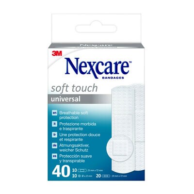 Image of Nexcare™ Cerotti Assortiti Universal Soft Touch N0540AS 3 Misure 3M 40 Pezzi