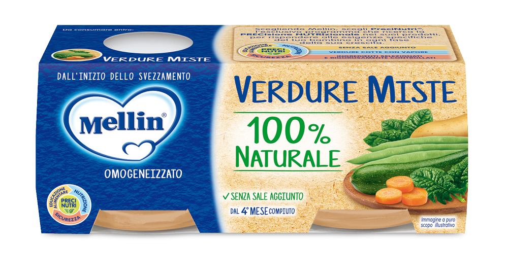 Omogeneizzato Di Verdure Miste Mellin 2x80g