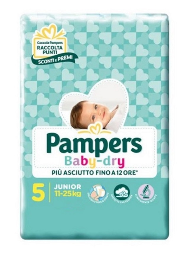 

Pampers Baby Dry Taglia 5 JUNIOR (11-25Kg) 52 Pannolini