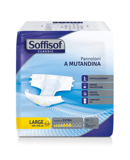 

Pannoloni A Mutandina Maxi Large Soffisof Classic 15 Pezzi