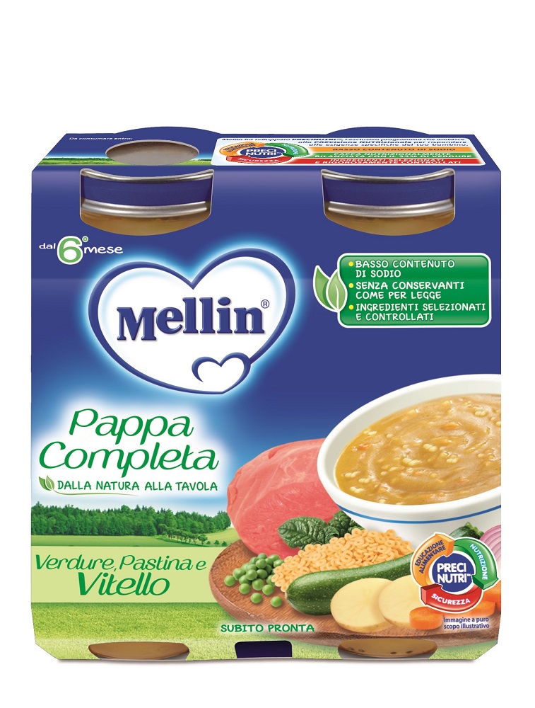 Image of Pappa Completa Verdura Pastina Vitello Mellin 2x250g033