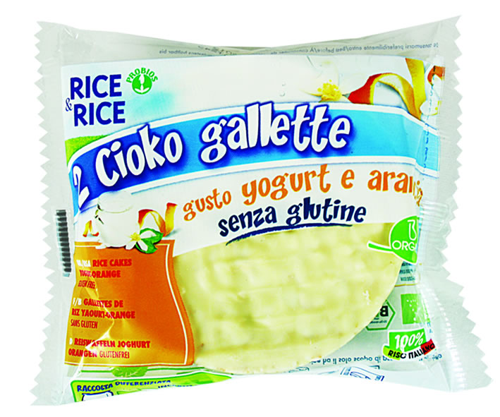 Image of Rice&Rice Cioko Gallette Con Yogurt Alla Arancia Biologico 33g 922266008