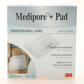 Image of Medipore+pad Med 5x7,2cm 5pz 930133804