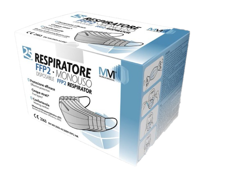 Image of Respiratore FFP2 Monouso Minus Med 25 Mascherine