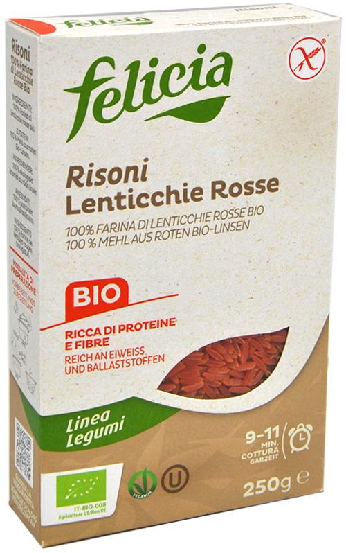 

Risoni Lenticchie Rosse Bio Felicia 250g