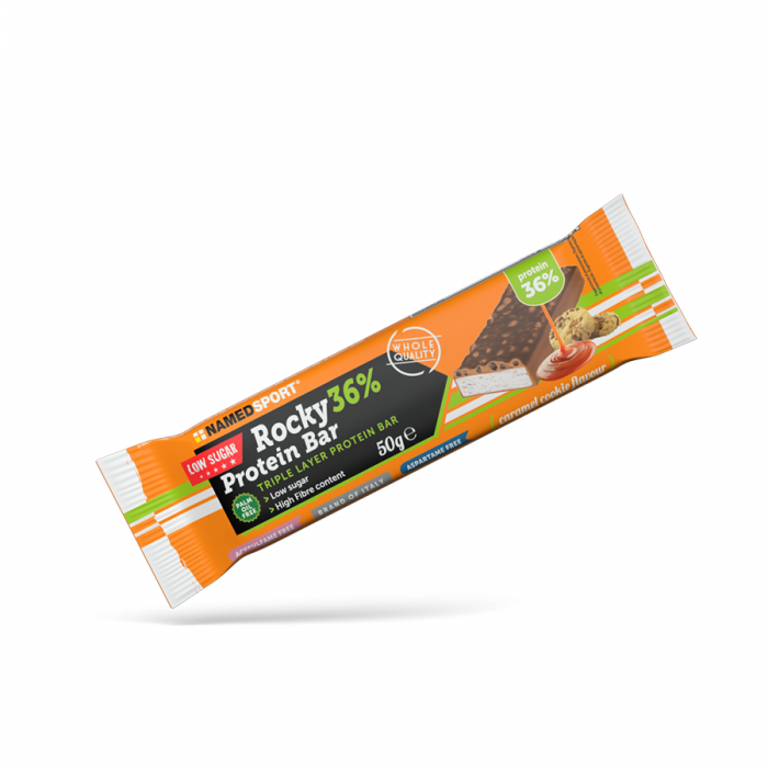 

Rocky 36% Protein Bar Caramel Cookie Named Sport 50g