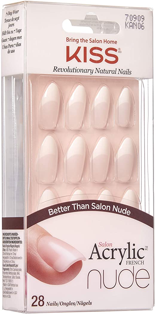 Salon Acrylic French Nude Kiss 28 Unghie