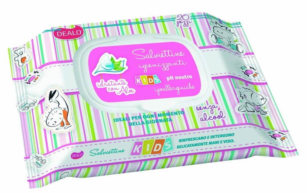 

Salviettine Igienizzanti Kids Dealo 20 Pezzi