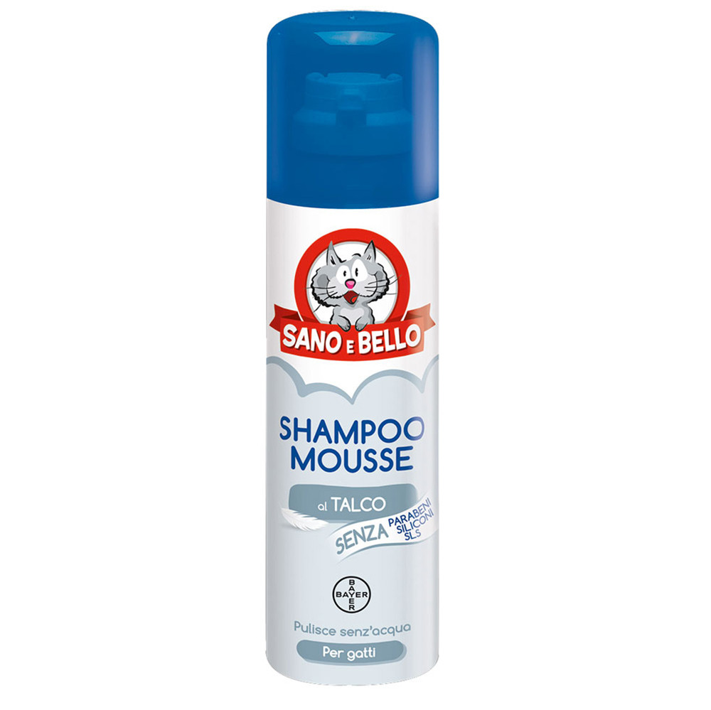 Sano E Bello Shampoo Mousse Gatti Profumo Di Talco 200ml