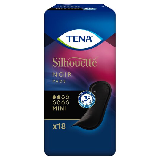 

Silhouette Pads Noir Mini Tena 18 Pezzi