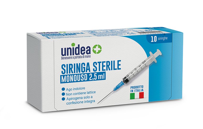 Image of SIRINGA STERILE MONOUSO 2,5ml unidea 10 Siringhe
