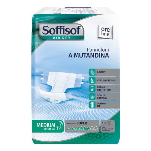 

Soffisof Air Dry Pannoloni Super Taglia M 10 Pezzi