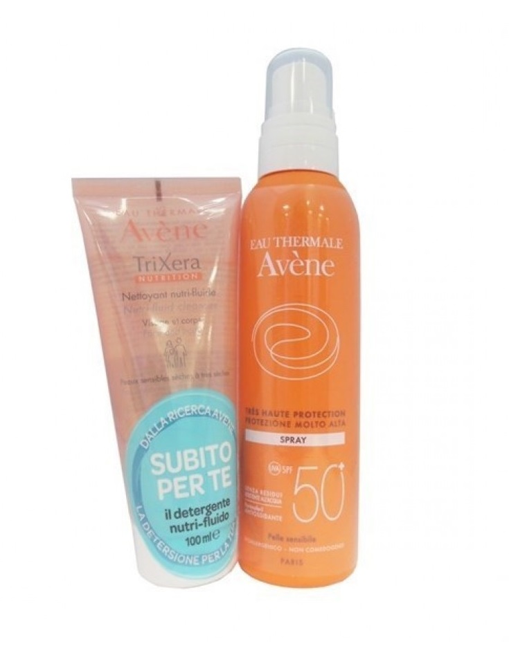 

Solare SPF50+ Avène Spray 200ml Con Omaggio TriXera Detergente