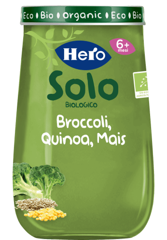 

Solo Omogeneizzato Broccoli Quinoa Mais Hero 190g