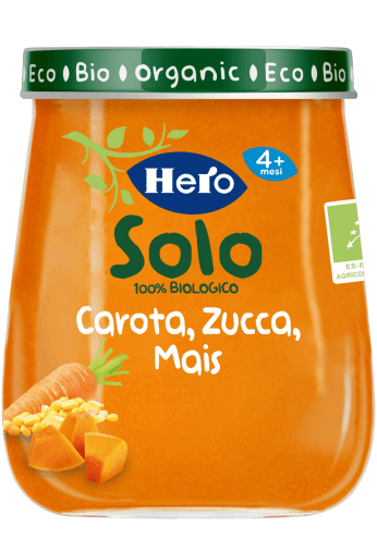 

Solo Omogeneizzato Carota Zucca Mais Hero 120g