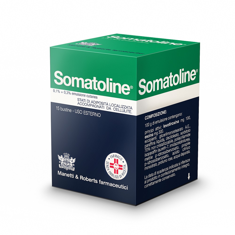 Somatoline 0,1% + 0,3% Emulsione Cutanea Manetti & Roberts Farmaceutici 15 Bustine