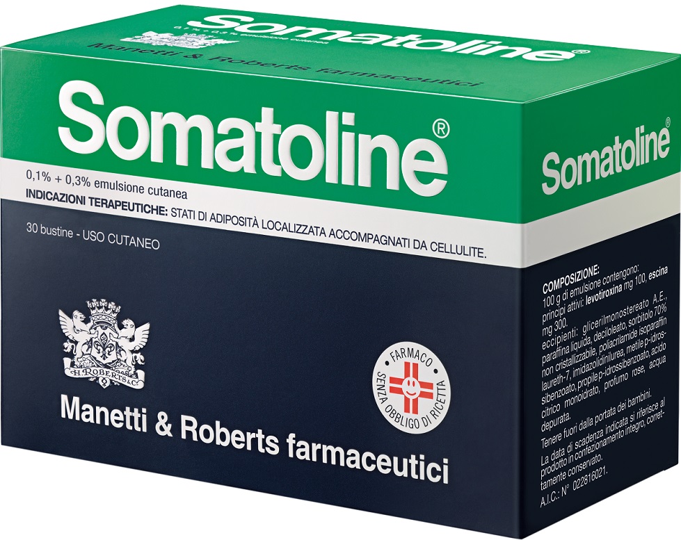 Somatoline 0,1% + 0,3% Emulsione Cutanea Manetti & Roberts Farmaceutici 30 Bustine