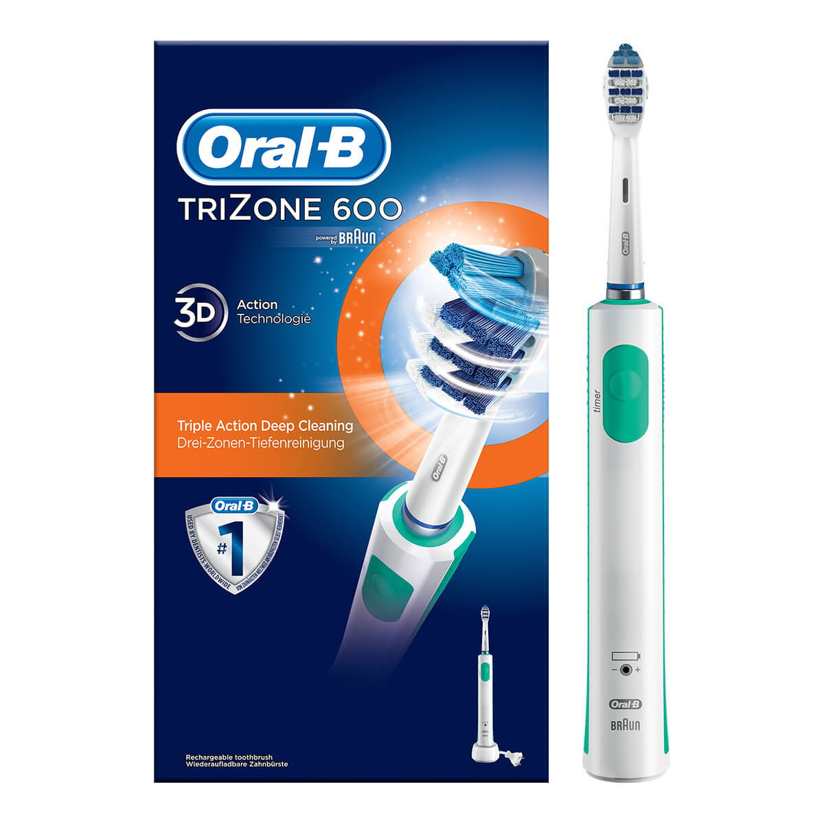 

Oral-B® PRO 600 TriZone Spazzolino Elettrico Ricaricabile Braun