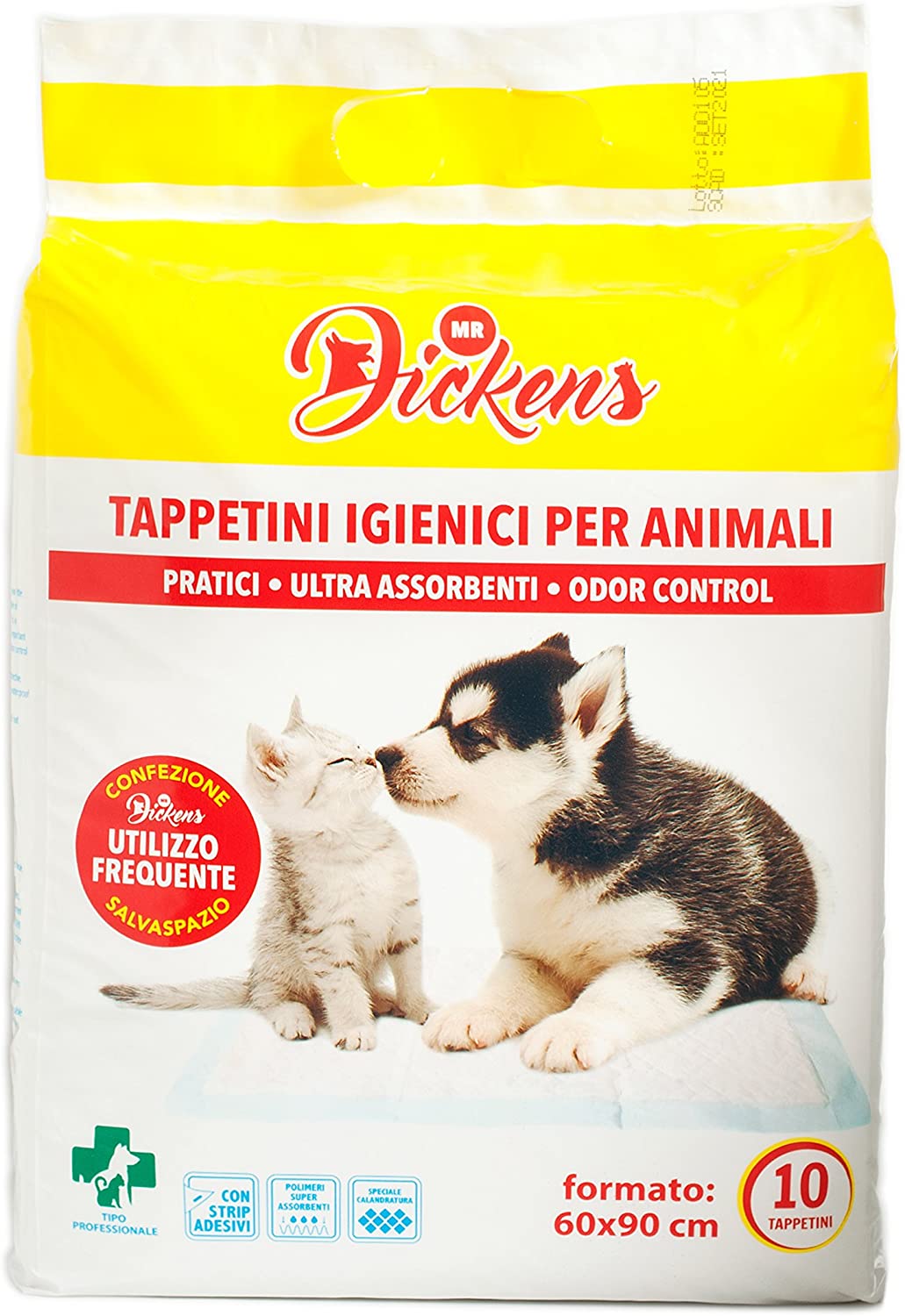 Image of Tappetini Igienici Per Animali 60x90 Mr. Dickens 10 Pezzi