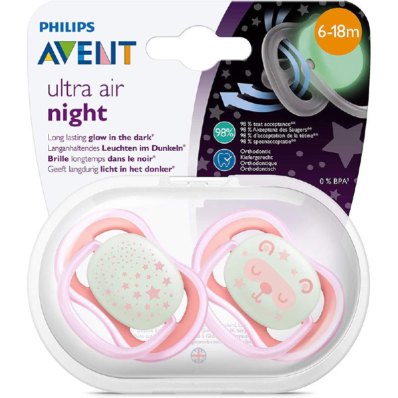 

Ultra Air Night 6-18m Avent 2 Succhietti Rosa