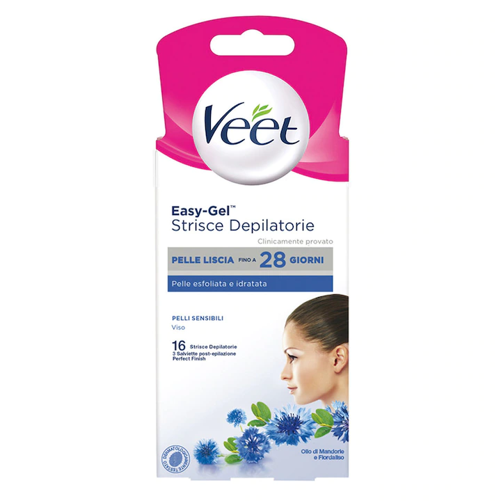 

Strisce Depilatorie Viso Pelli Sensibili VEET 16 Pezzi