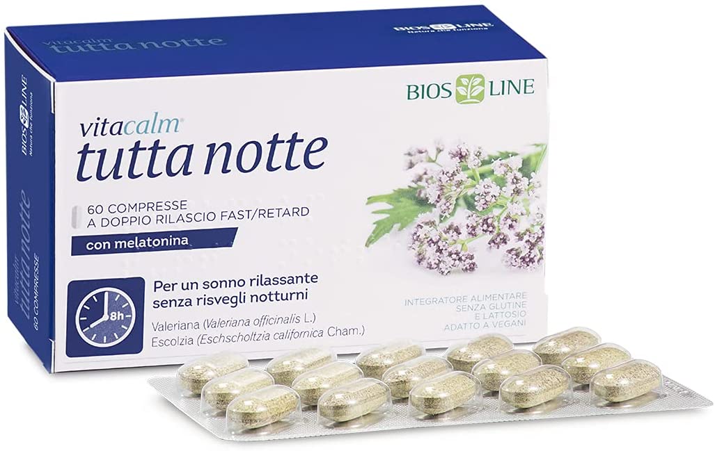 Image of VitaCalm(R) Tutta Notte Con Melatonina BIOS LINE 60 Compresse033